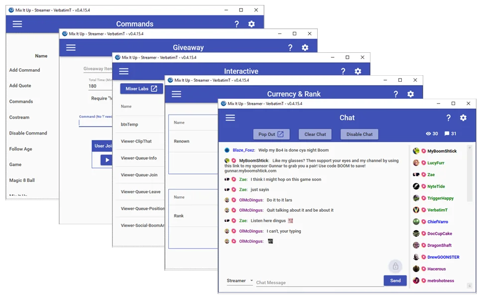 Mix It Up desktop dashboard preview